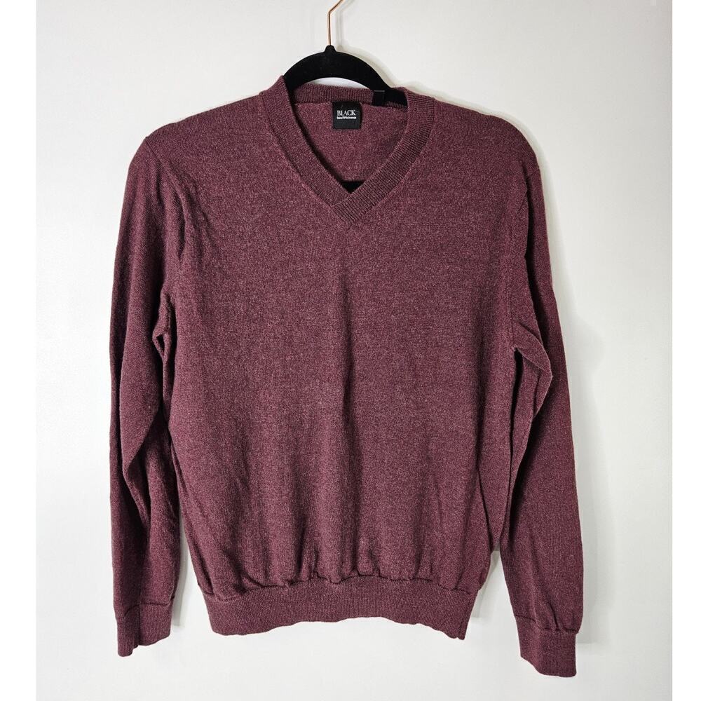 Saks Fifth Avenue 100% Wool V-Neck Sweater Mens Size M Marron